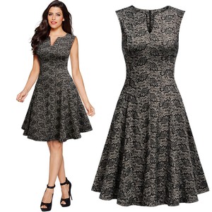 MIUSOL Women Vintage Swing Dress. work 