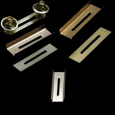 FULL SIZE RIBBON MEDAL MOUNTING BRASS FRONT  BACK CLIP SET SINGLE PIECES WOW