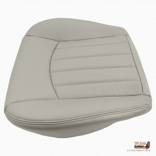 2002 - 2008 Jaguar X-Type PASSENGER Bottom Replacement Leather Seat Cover Gray - Picture 2 of 11