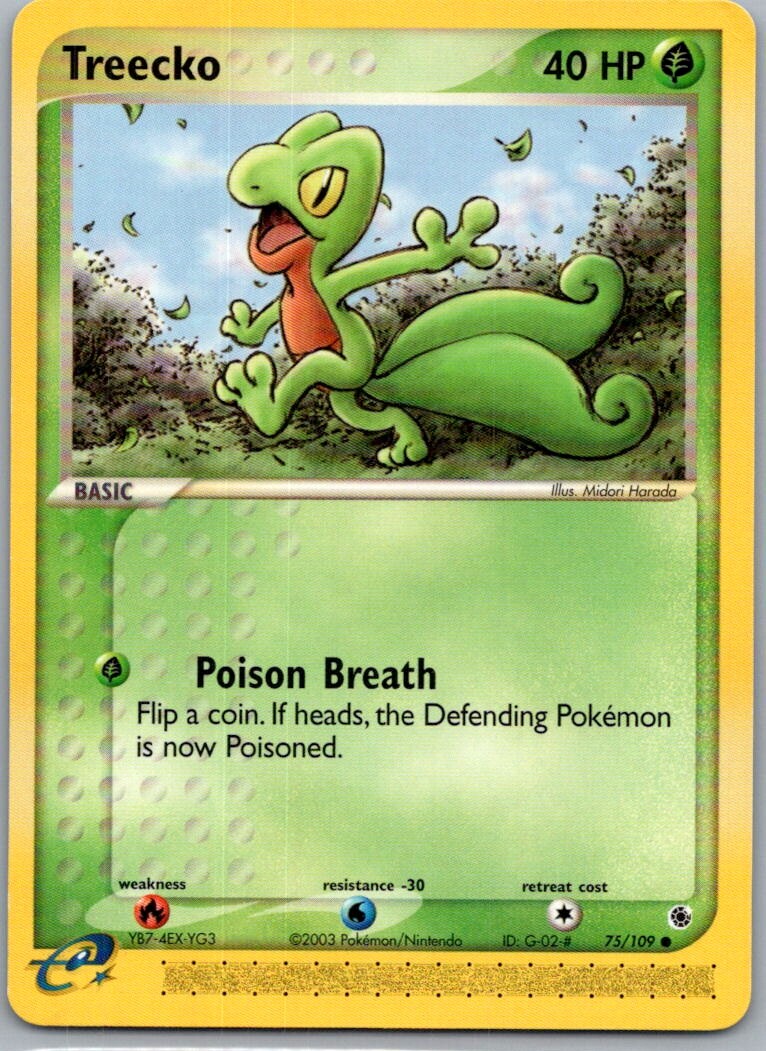 Treecko Ruby and Sapphire 75/109 Near Mint NM