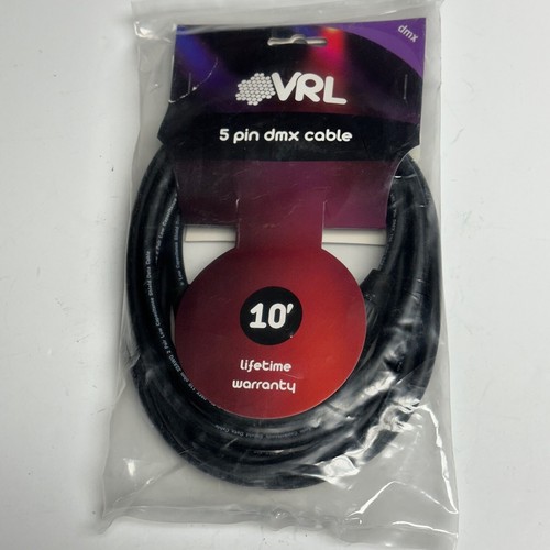Lot of 4: VRL 5 Pin DMX Cable 10' Pro Lightning Data VRLDMX5P10: New & Sealed - Picture 3 of 6