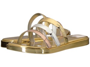 michael kors keiko metallic slide