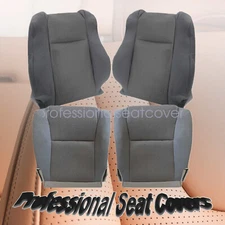 Replacement FITS 09-15 Toyota Tacoma Front Bottom & Top Cloth Seat Cover Gray