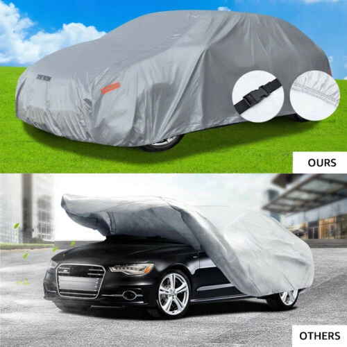 Cubierta de coche 16FT XL polvo sol impermeable protector UV universal para sedán Foto 3 de 4