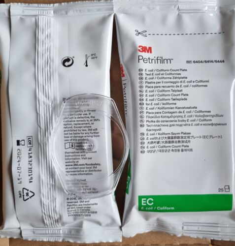 Placas de conteo 3M Petrifilm E. coli/coliform - 50 placas, 6404/6414/6444