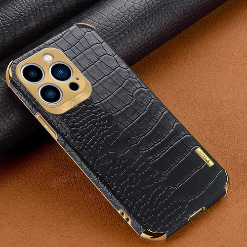For iPhone 14 15 Pro Max 13 12 11 XR 87 SHOCKPROOF Luxury Crocodile Leather Case - Picture 10 of 14