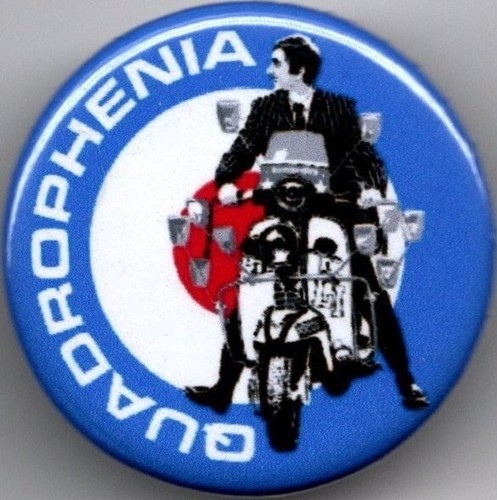 Mod Bage QUADROPHENIA Pin Button Badge 25mm MOD JIMMY VESPA LAMBRETTA SCOOTER ...