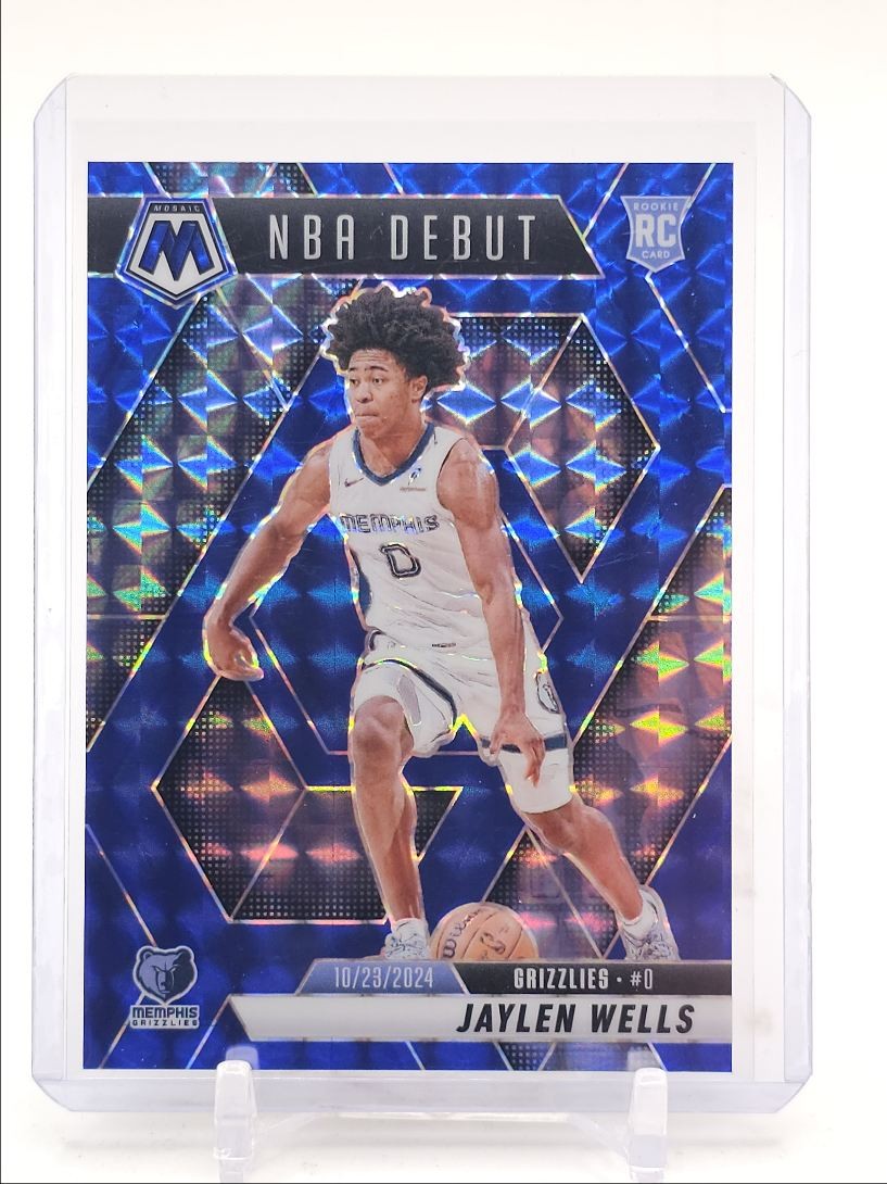 JAYLEN WELLS 2024-25 MOSAIC NBA DEBUT ROOKIE BLUE PRIZM RC /199 Q4832