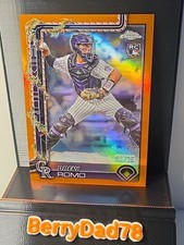2025 Topps Holiday - Chrome Drew Romo #HC114 Orange Refractor /25 (RC)