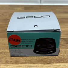 G200 Magnetic Ultra-Portable LED Speaker 5W Bluetooth with LED Lighting Black