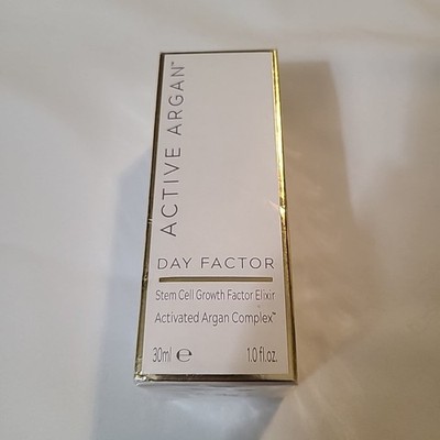 Active Argan Day Factor Stem Cell Growth Factor Elixir 1.0 oz Sealed 30ml