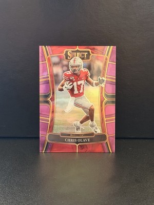 2023 Panini Select Draft Picks - Concourse Chris Olave #61 Purple Prizm /75