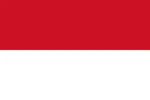 Indonesia Flag Self Adhesive Vinyl Sticker