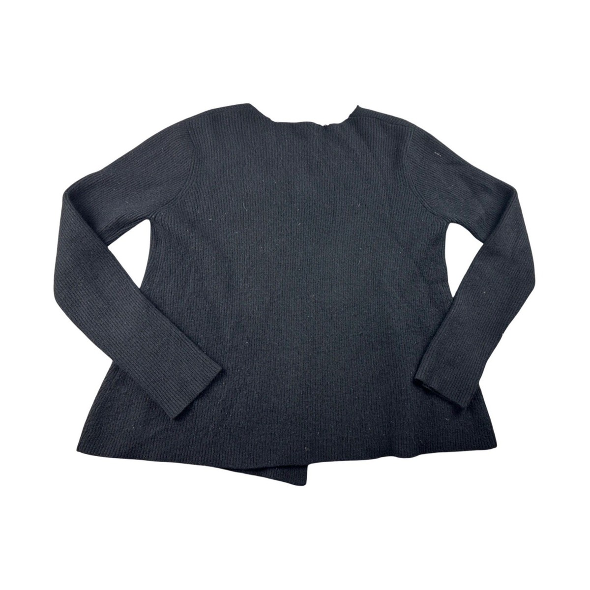 Vintage Calvin Klein Collection Cardigan Sweater M Women Black 100 
