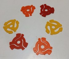 Original Vintage 45 RPM Record Adapters LOT of 6 Snap In
