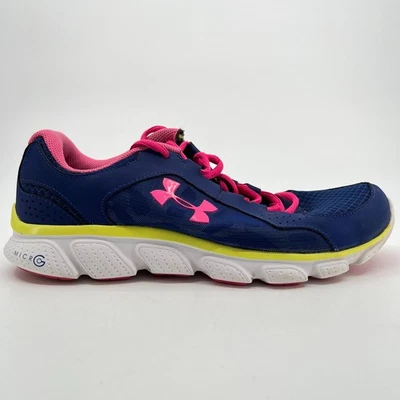 Under Armour Micro G Assert Mujer Talla 9 Azul Rosa Blanco Zapatos para Correr Tenis - Imagen 1 de 4