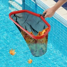 19" Swimming Pool Leaf Skimmer Net, Heavy Duty Aluminum Frame, Fast Cleaning