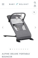 Baby Delight Alpine Deluxe Portable Bouncer Charcoal Tweed BD05300