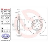 2X Brembo Bremsscheibe Vorderachse Prime Line - Uv Coated FüR Mini