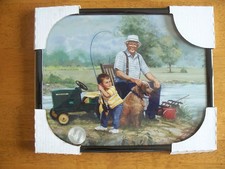 John Deere, David Zolan Little Farmhands "Gone Fishing w/ Grandpa" Print, 8x10