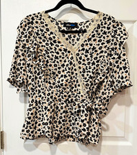 aliceblue Women s XL Ivory Black Animal Print...