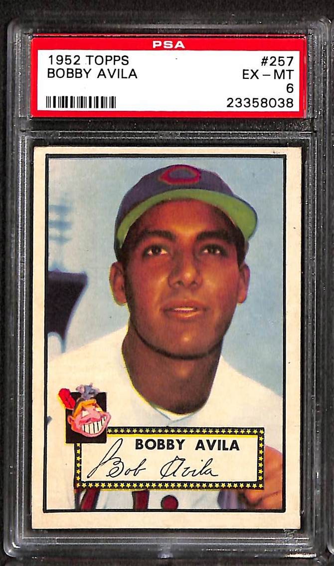 1952 Topps #257 BOBBY AVILA PSA 6 EX-MT 23358038