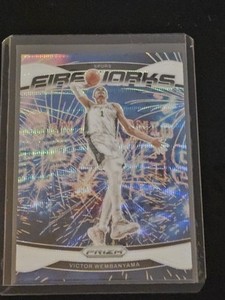 Victor Wembanyama 2024-25 Panini Prizm Fireworks #2 White Wave /20