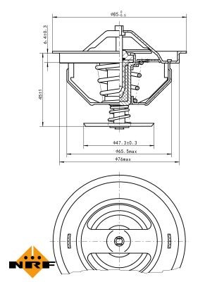 THERMOSTAT COOLANT 725198 FOR MIDR06.20.45E/20.45H/20.45D 9.8L 6cyl - Picture 6 of 12