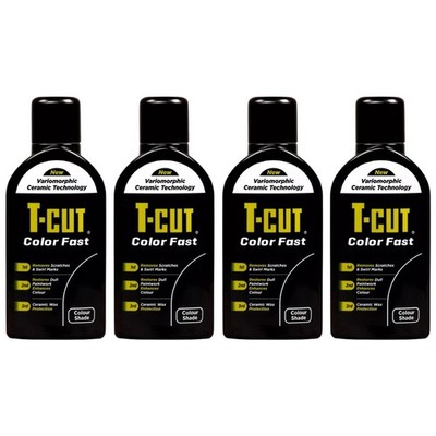 T-Cut Color Fast Schwarz Keramikwachs Politur Kratzerentferner Farbverstärker x4
