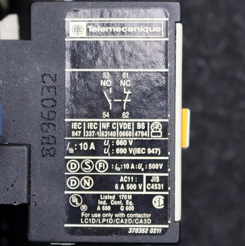 TELEMECANIQUE Leistungsschütz Typ: LP1 D6511 750V 80A 8kV Spulenspannung 24VDC - Picture 7 of 8