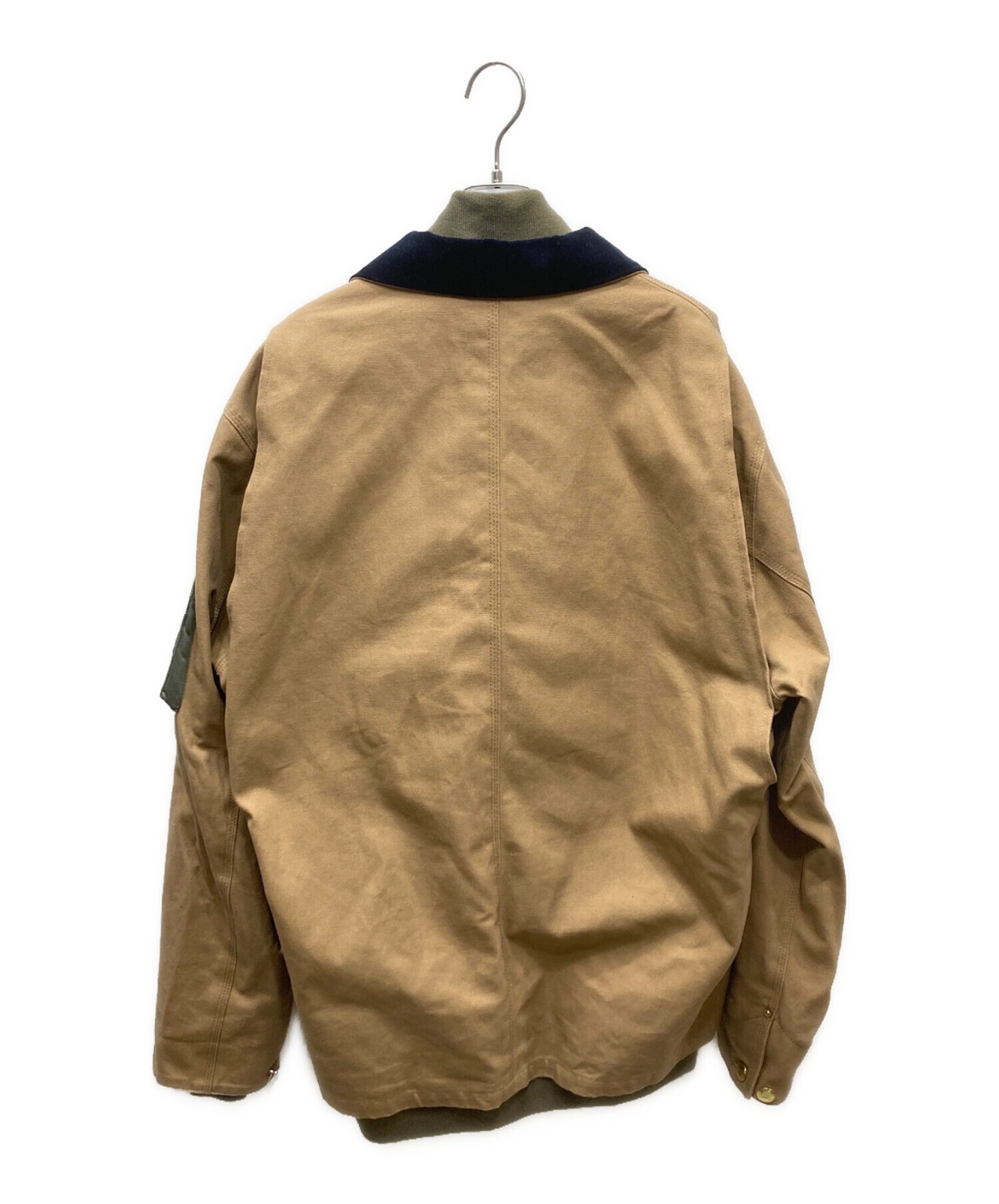 sacai Men's CanvasxMA-1 JK Michigan 23-03110M Size 3 about L Beige Made in Japan image 2