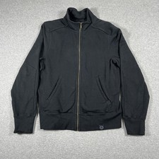 American Giant Hoodie Mens Medium Black Full Zip Mock Neck Made in USA M1-1A-6A
