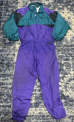 Vintage Frank Shorter Windbreaker Set XL Track Suit Pants & Jacket Purple/Green