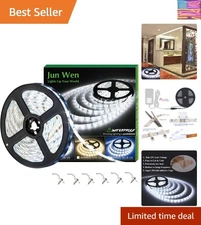 16.4ft Daylight White Waterproof LED Strip – Easy Installation & Customizable