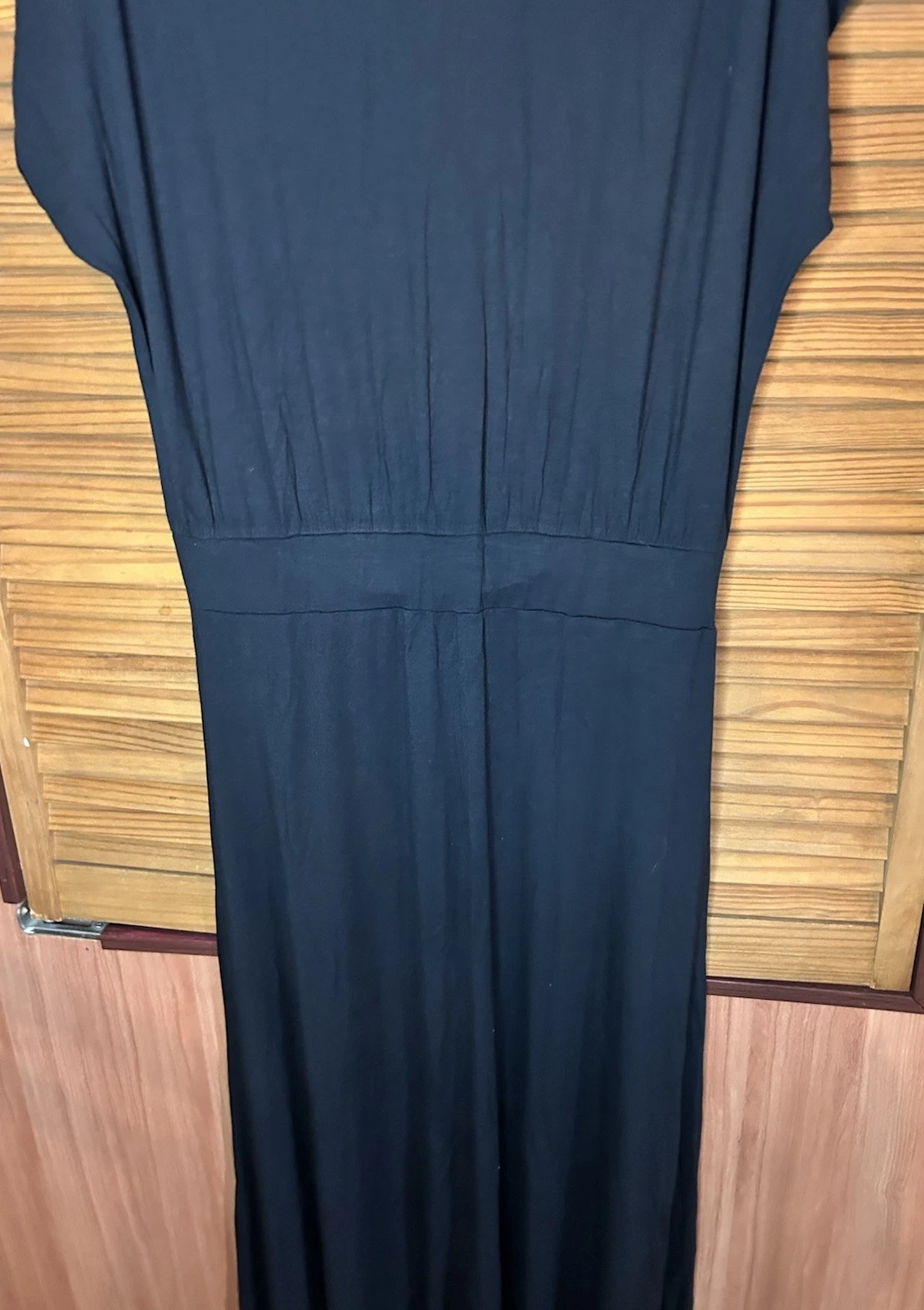 UNDERCOVER Maxi abito vintage Victoria's Secret nero vita bassa manica dolman rete taglia M