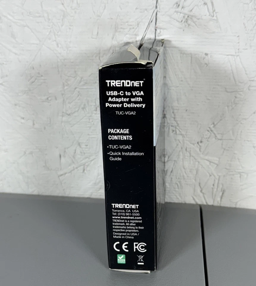TRENDnet TUC-VGA2, USB-C to VGA HDTV Adapter with PD support - Image 4 of 4