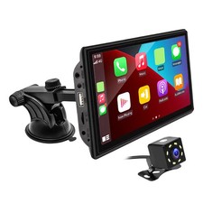 Autoradio Portatile 7 Pollici Wireless Apple Carplay Auto Touch Screen BT Radio + CAM