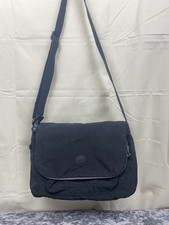 Kipling Syro Large Black Crinkle Nylon Crossbody Messenger Bag