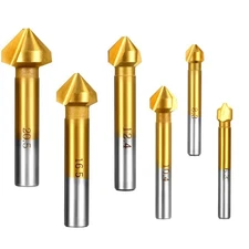 6* Durable 90 Degree HSS Chamfer Cutter Bit Chamfering Countersink Drill Parts