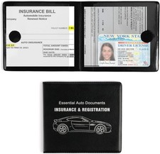 UYYE Car Registration and Insurance Card Holder, Vehicle Glove Box Car Organizer