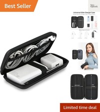 Travel Essentials Electronics Organizer Charger Case Portable Dual Zipper Sho...