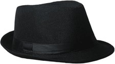 1920s Men Fedora Hat Accessories 20s Men Gangster costume 58cm Black