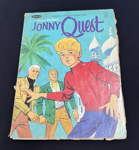 Vintage Whitman 1965 Hanna-Barbera Jonny Quest Coloring Book -2