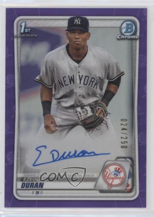 2020 Bowman Chrome Prospects Purple Refractor 24/250 Ezequiel Duran Auto 0b5f