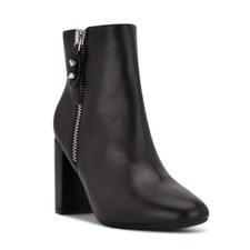 Nine West Women's  Black Leather Takes 9X9 Dress Booties Size 9M