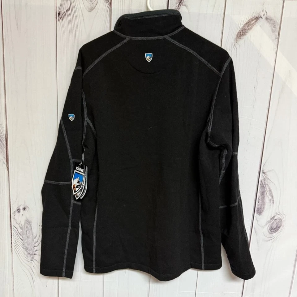 Suéter KÜHL Revel 1/4 Cremallera Para Hombre Grande Negro Kashmira Polar Nuevo Con Etiquetas Foto 4 de 4