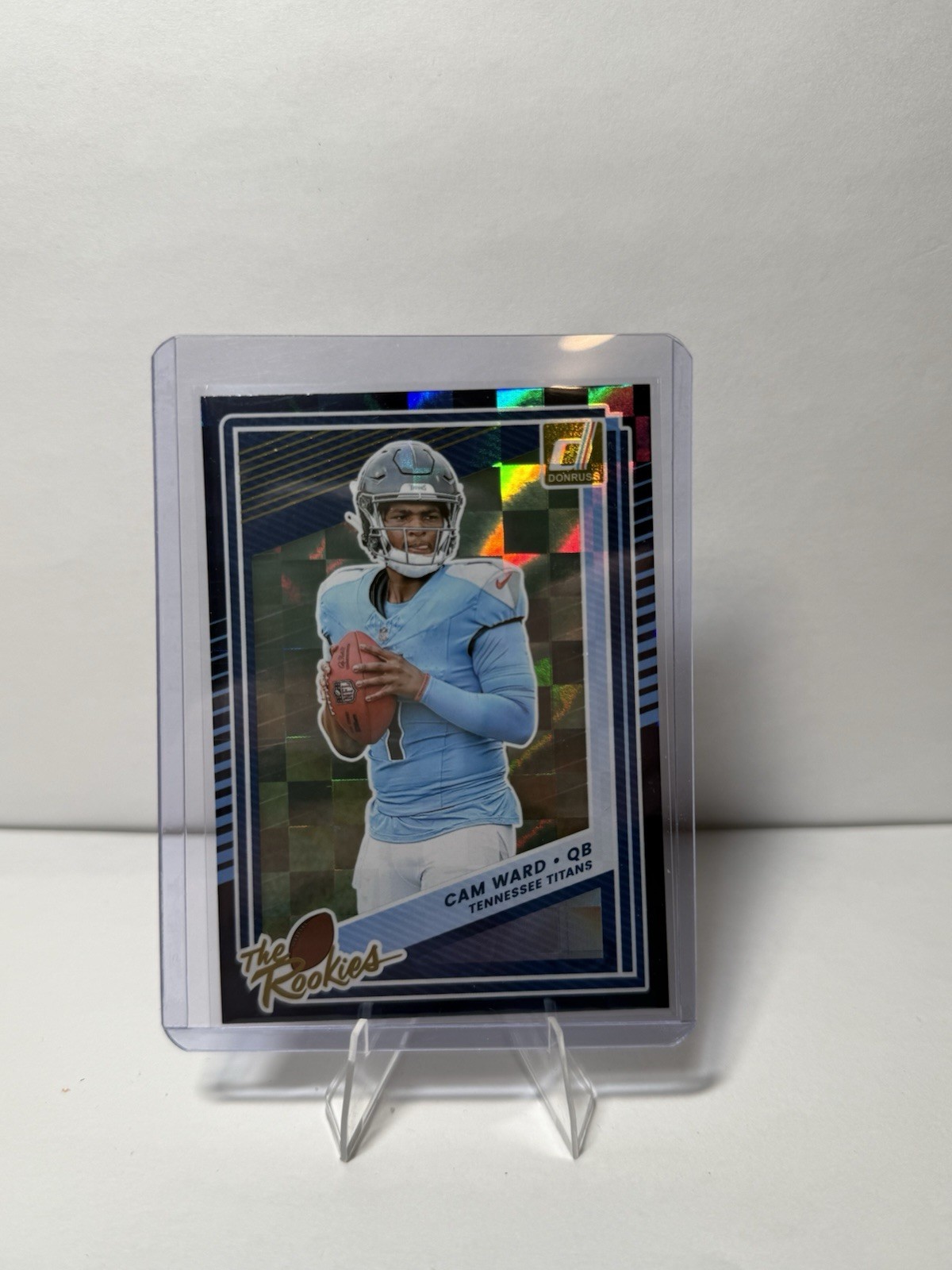 2025 Panini Donruss The Rookies Cam Ward #1 RC Holo Insert Tennessee Titans