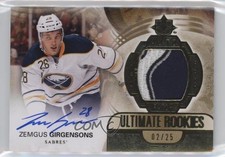 2013-14 Ultimate Collection Rookies 2/25 Zemgus Girgensons #154 Patch Auto 10r6