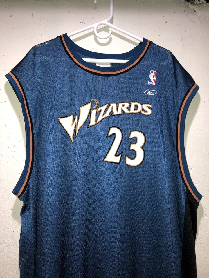 复古 REEBOK Michael Jordan #23 华盛顿威兹 NBA 球衣男式 3XL 码 — 第 3/4 张图片