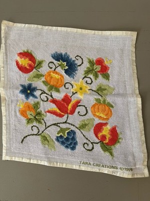 Vintage 1978 Needlepoint Finished Tara Creations 12x12